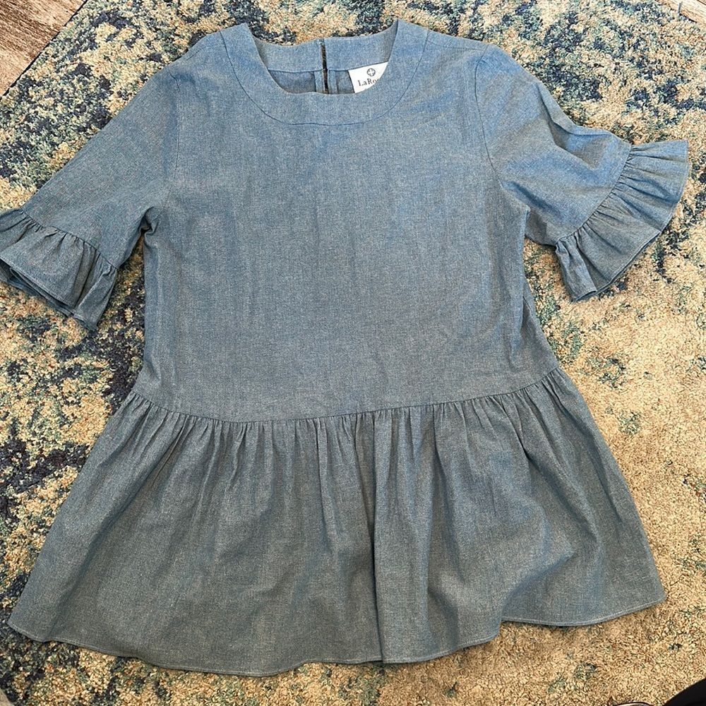 NWOT LaRoque Original Betty B Chambray top